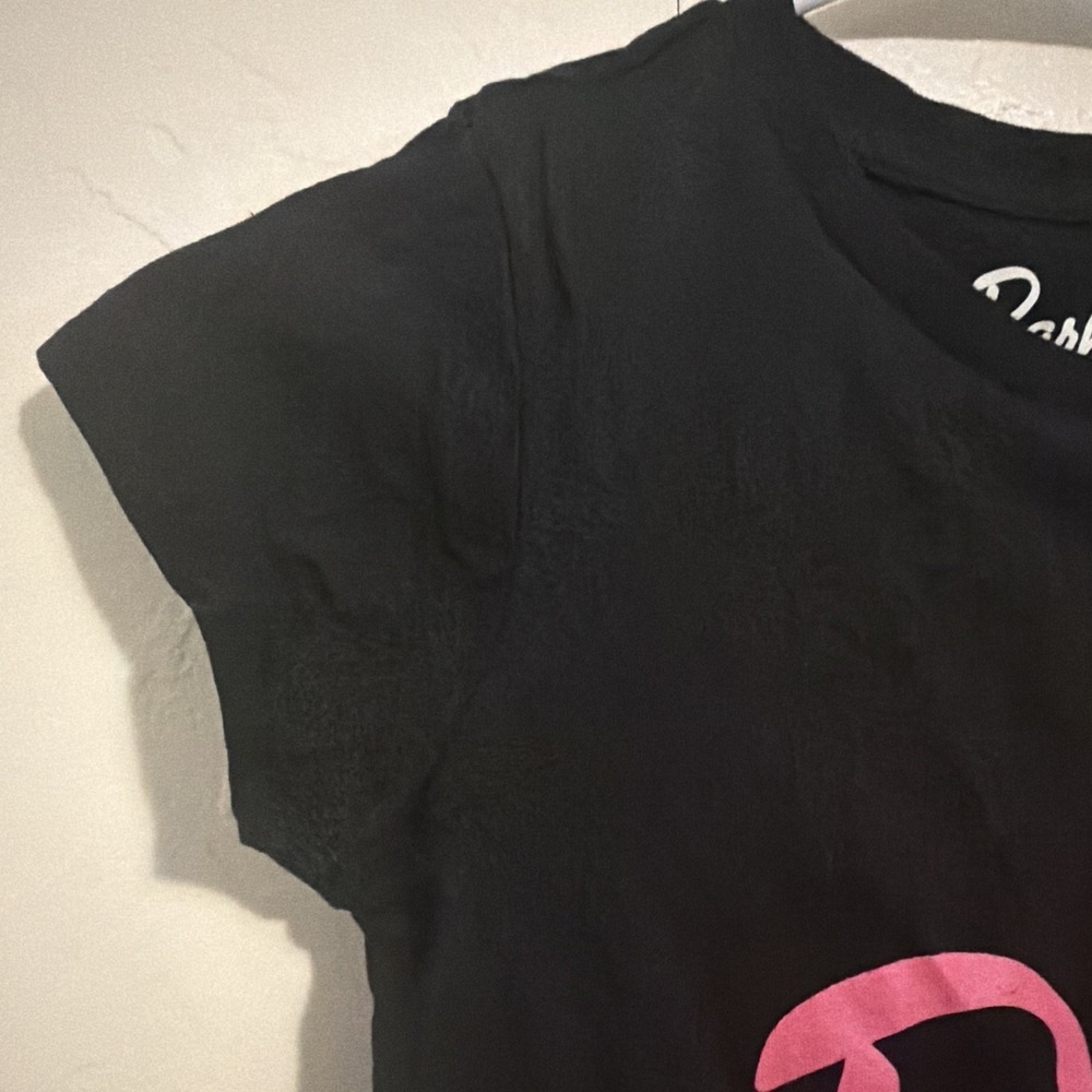 Barbie Black Pink Logo Graphic Crew Neck Short Sleeve Tagless T-Shirt 7/8 kid - Picture 6 of 7
